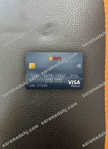 Philippines Bank of the Philippine Islands visa platinum card photolook front